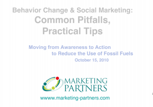 Behavior Change and Social Marketing: Common Pitfalls, Practical Tips